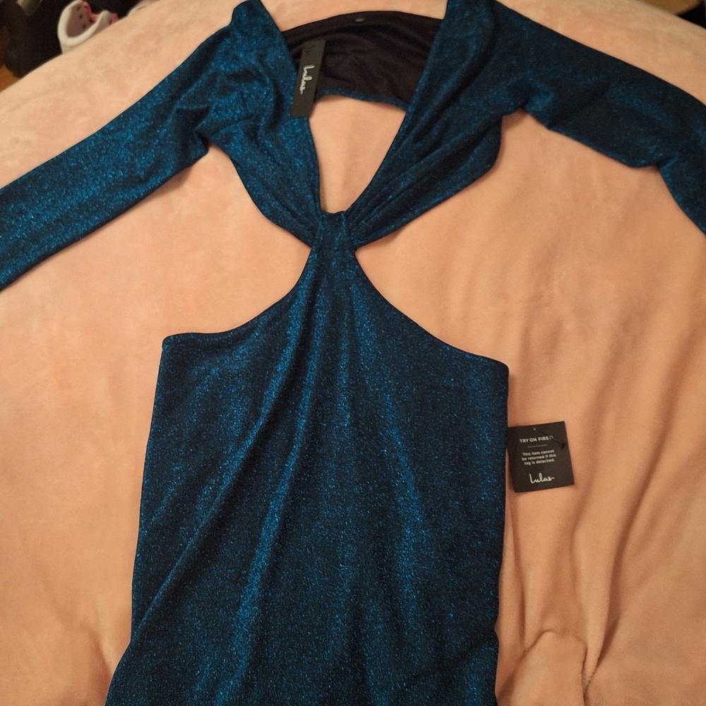 Lulus Blue Cutout Dress